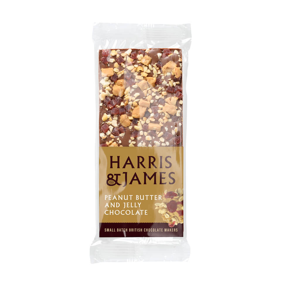 Harris & James Peanut Butter & Jelly Chocolate Bar 100g